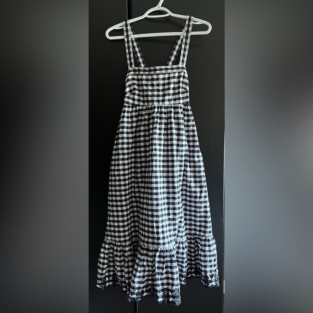 J. Crew Monochrome Gingham Dress